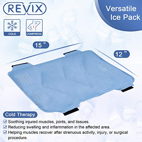 REVIX Full Back Ice Pack for Injuries and Hip Ice Pack Wrap for Bursitis