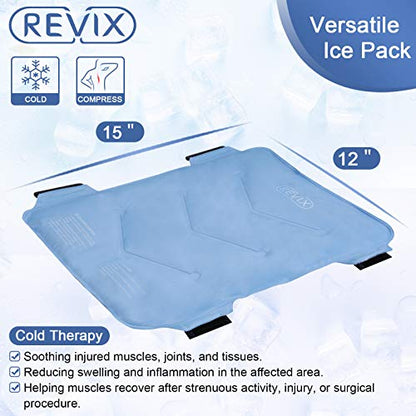REVIX Full Back Ice Pack for Injuries and Hip Ice Pack Wrap for Bursitis
