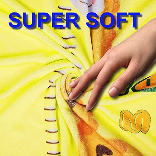 Baby Monthly Milestone Blanket Large 60"x40" Memory Blanket w/Growth Tracker - color: Yellow