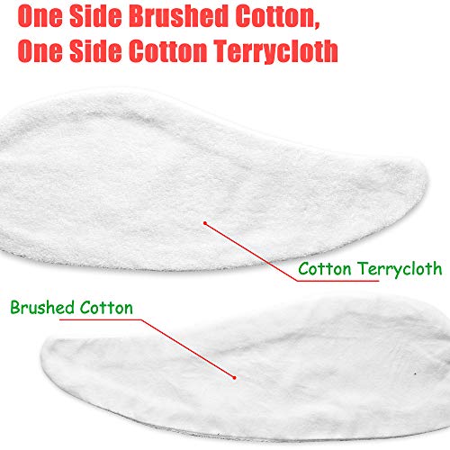 KimYoung Cotton Bra Liners for Sweat, Reusable, Cotton Terrycloth Pads 3PCS - size: Small