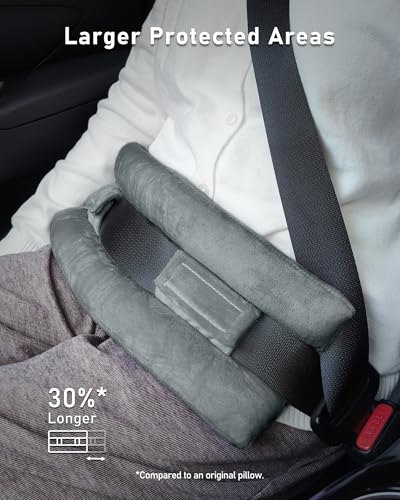 BELINOUS Hysterectomy Seat Belt Pillows for Post Abdominal Surgery (Gray) - color: Gray, size: Large