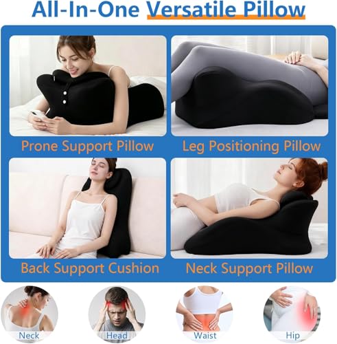 Memory Foam Wedge Pillow, 27° Ergonomic Body Support Pillow
