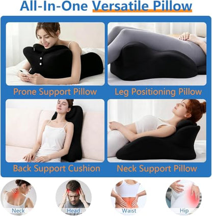 Memory Foam Wedge Pillow, 27° Ergonomic Body Support Pillow