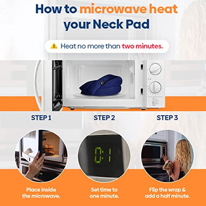 SunnyBay Lavender Hands-Free Heating Pad, Neck and Shoulder, 26x7 inch - color: Midnight Blue