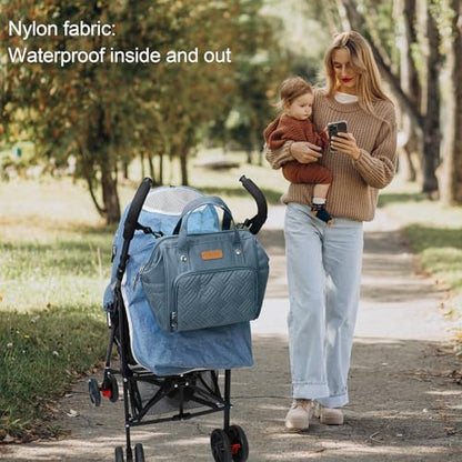 FHELAD HELAD Small Diaper Bag Backpack, 4 in 1 Mini Baby Bag for Short Trip - color: Dark Gray