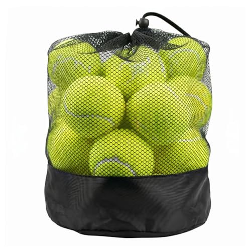 Tebery 20 Pack Advanced Training Tennis Balls, Practice Ball for Beginners with Mesh Bag, Pet Dog Playing Balls for Backyard Play, Exercise - color: Green