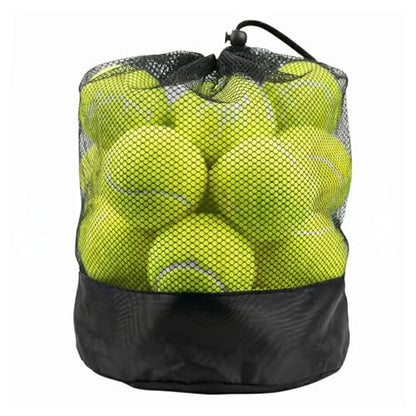 Tebery 20 Pack Advanced Training Tennis Balls, Practice Ball for Beginners with Mesh Bag, Pet Dog Playing Balls for Backyard Play, Exercise - color: Green