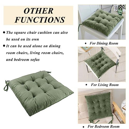 Rocking Chair Cushions High Back and Seat Cushion Green - color: Green
