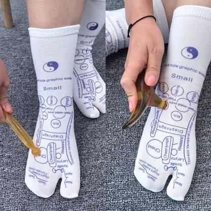 Reflexology Socks Set with Tools foot massaging socks for Women and Men - size: Women