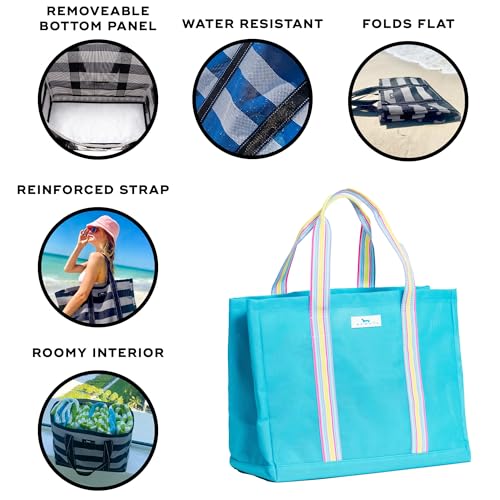 SCOUT Roadtripper - Large Sand Friendly Beach Tote Bag - color: Pool