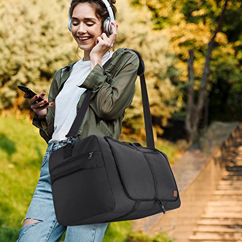 120L Duffle Bag for Travel, Large Foldable Waterproof Travel Duffel Bag - color: Black, size: 120L