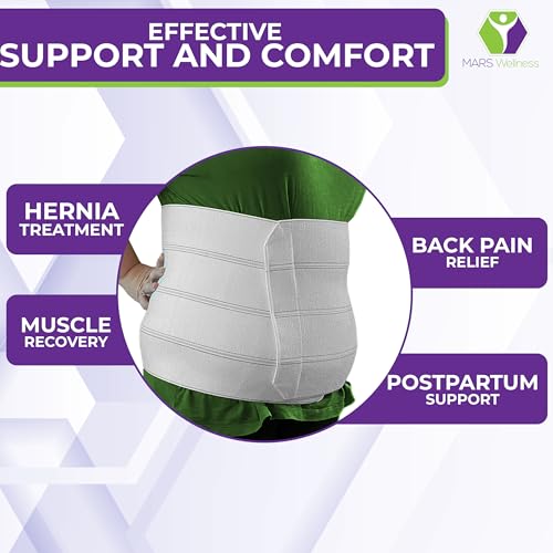 Plus Size Bariatric Abdominal Binder Post Surgery - Belly Binder - 12" - size: X-Large (Pack of 1), style: 4 Panel (12")