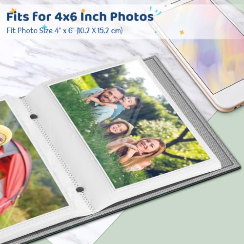Fintie Photo Album 4x6 Photos - 52 Pockets Small Wallet Albums For Family - color: Forest