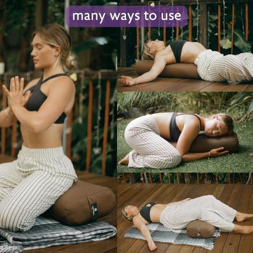 Hugger Mugger Standard Yoga Bolster - Firm, Supportive, Handmade, Durable - color: Blue