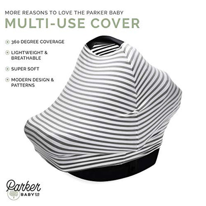Parker Baby Co. Multi-Use Cover - Carseat Cover, Nursing Cover - Cherry - color: Cherry