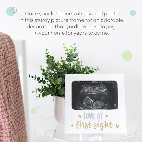 Love at First Sight White Sonogram Keepsake Frame - size: One Size, style: Love at First Sight Frame