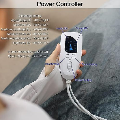 Heating Pad,Electric Heating Pads,Heating Pad for Back,Blue,33x17 Inch - color: Blue, size: 33x17 Inch