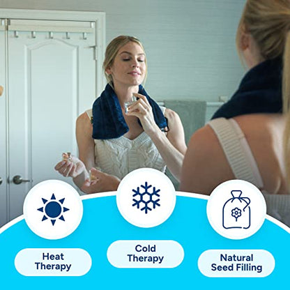 SunnyBay Heating Pad, Neck and Shoulder Wrap, 26x6 inch, Wide Blue - size: Wider - Navy
