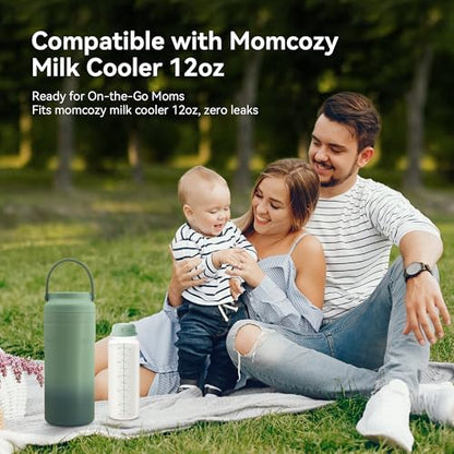 11oz Breastmilk Storage Bottles, BPA Free Narrow Neck Collection Bottle with Sealing Disk, Breast Milk Containers for Fridge & Momcozy Breast Milk Cooler 12oz, 4PCS - size: 11oz-4pcs