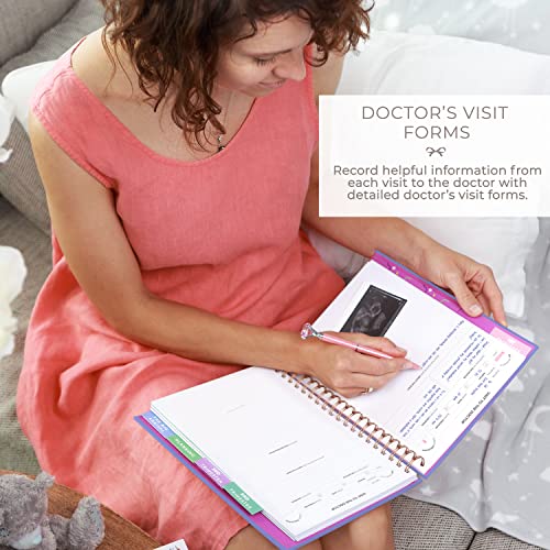 Clever Fox Pregnancy Journal, Expecting First Time Mom Planner Lavender - color: Lavender, size: 9" x 10.5" Regular Edition