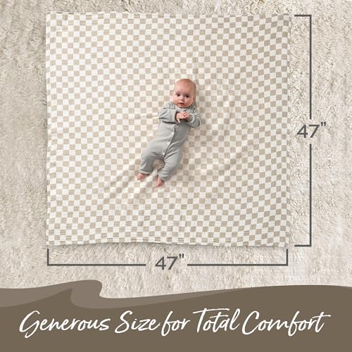 Itzy Ritzy Breastfeeding Boss Multi-Use Baby Wrap & Cover (Checkerboard) - color: Checkerboard, size: 47" x 47"