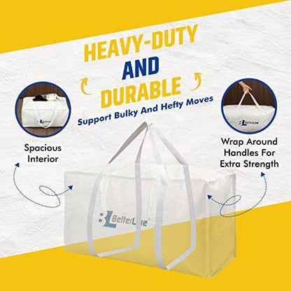 BETTERLINE Heavy Duty Moving Storage Bag 29"x13"x15" 29 Inches 65 lbs - color: Single | Large, size: Large | (29x15x13in)