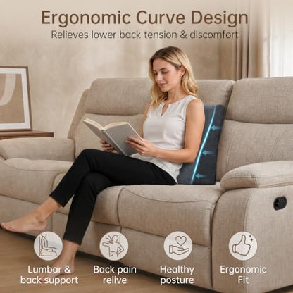 Vekkia Lumbar Support Pillow for Sofa(Gray) - color: Gray