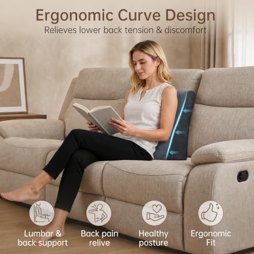 Vekkia Lumbar Support Pillow for Sofa(Gray) - color: Gray