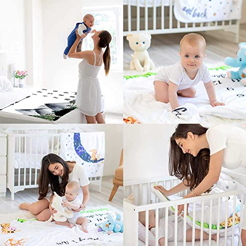 Black Bear Monthly Milestone Blanket, White Unisex - color: Black Bear Baby