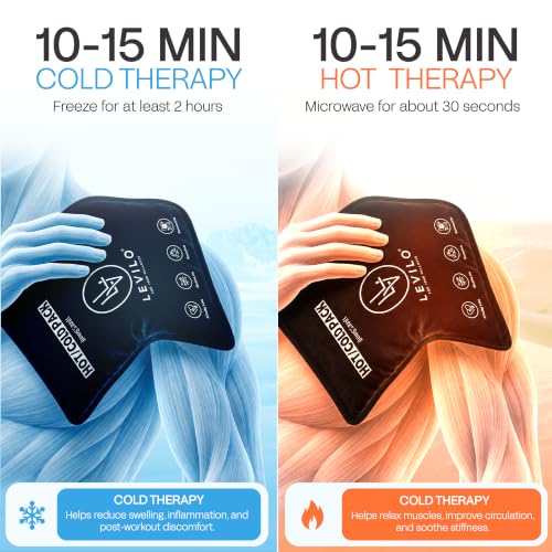 LEVILO Large Ice Packs for Injuries Reusable (Pack of 2) – Soft Ice Packs
