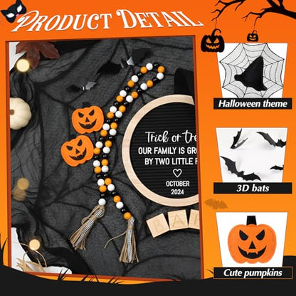 22 Pcs Halloween Pregnancy Announcement Set Fall Baby Reveal Ideas