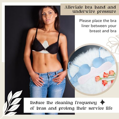 Boyiee 4 Pcs Under Bra Liners for Sweat - color: White, size: X-Large
