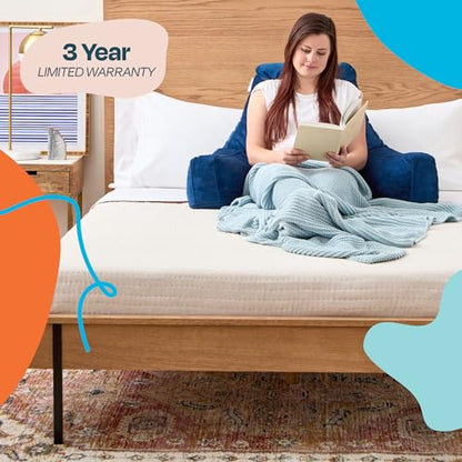 Linenspa XL Backrest Reading Pillow with Arms — Shredded Foam - color: Navy, size: X-Large without Neck Support