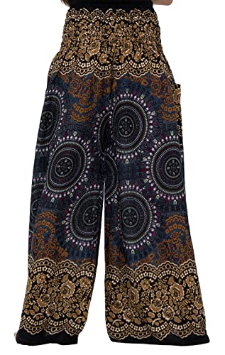 B BANGKOK PANTS Women's Boho Palazzo Pants - color: Bohorose Brown, size: One Size