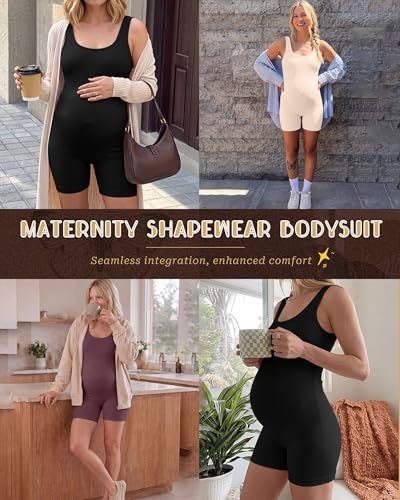 3 Pack Maternity Bodysuits - color: Wine Red, Apricot, Black, size: Large