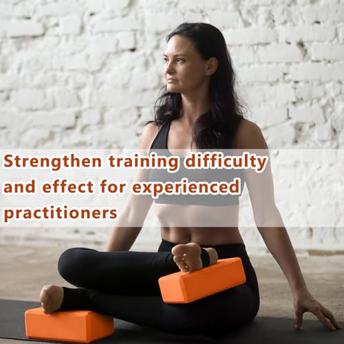 Honoson 20 Pcs Foam Yoga Blocks Bulk 9x6x3'' High Density - color: Orange