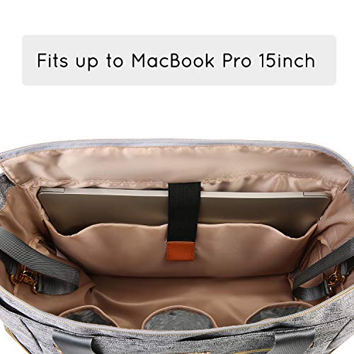 mommore Breast Pump Bag for Spectra S1/S2 & Medela, Diaper Travel Tote - color: Light Grey
