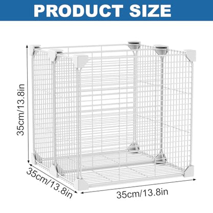 Deep Freezer Organizer Bin with Adjustable Divider Pantry, 13.8x13.8x13.8''