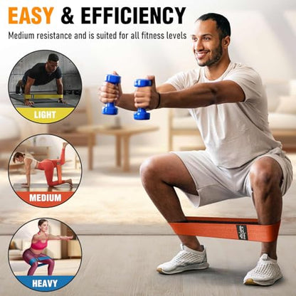 Fabric Resistance Bands for Working Out - color: Yellow