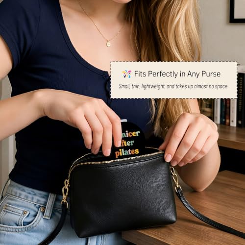 I'm Nicer After Pilates Contrology Compact Purse Mirror Gifts for Women - color: Pilates