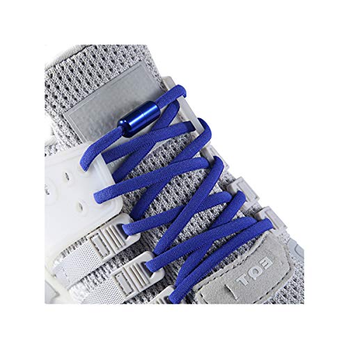 anan520 Elastic No Tie Shoe Laces For Adults,Kids,Elderly,System With Elastic Shoe Laces(2 Pairs) - color: 02-blue