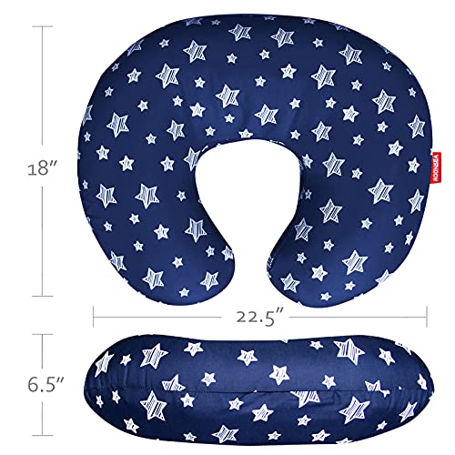 Nursing Pillow Cover for Baby Snug Fits Boppy Nursing Pillows - color: Navy Star