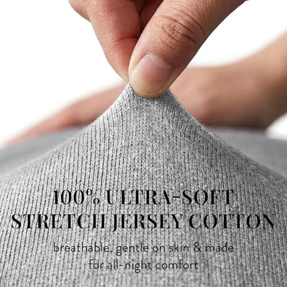 Betty Dain Stretch Jersey Maternity Pillowcase, C-Shape, 60" x 25", Gray - color: Gray