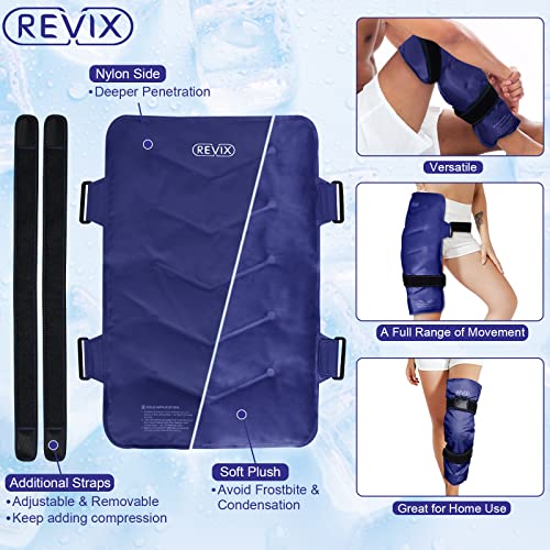 REVIX Full Back Ice Pack for Injuries and Hip Ice Pack Wrap for Bursitis