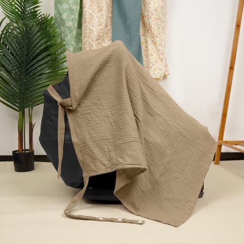 MEXXI Muslin Nursing Covers for Breastfeeding, 2 Pack Privacy Nursing Apron - color: Deer