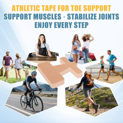 Kinesiology Tape for Toe Support, 20 Pcs Pre-Shaped Athletic Foot Tape - color: Beige