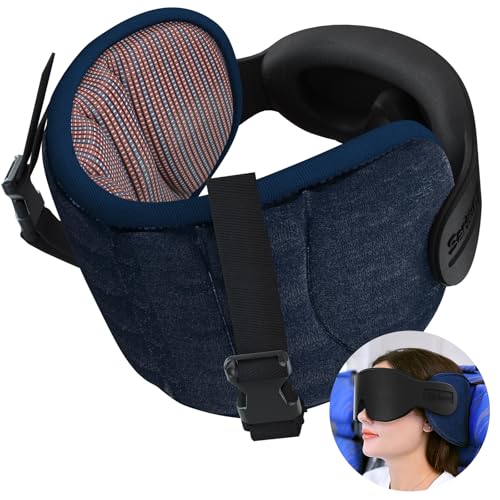 SARISUN Travel Pillows for Airplanes, Stable Head Support, Travel Essential - color: Mottled Red