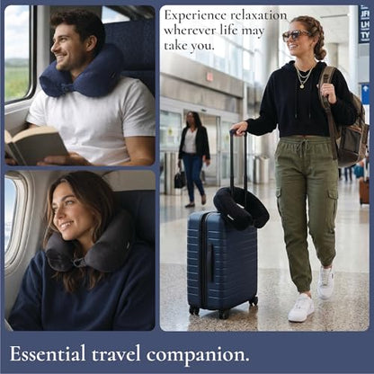 Brookstone Free Form Travel Pillow Lightweight Flexible Memory Foam Pillow - color: Grey