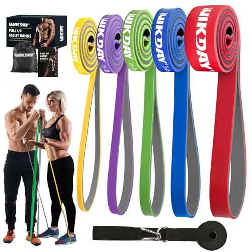 WIKDAY Resistance Bands for Working Out with Door Anchor - color: Bicolor