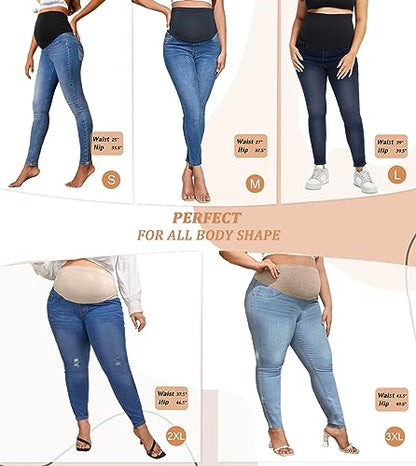 Hybrid & Company Women's Comfy Maternity Jeans - color: Pm5826a-darkwash, size: Medium